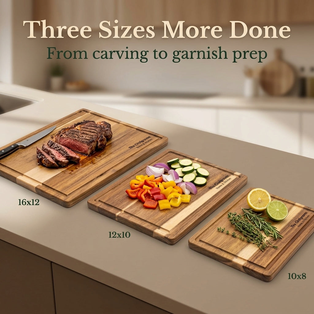 The Chalgroves 3-Piece Acacia Wood Cutting Board Set