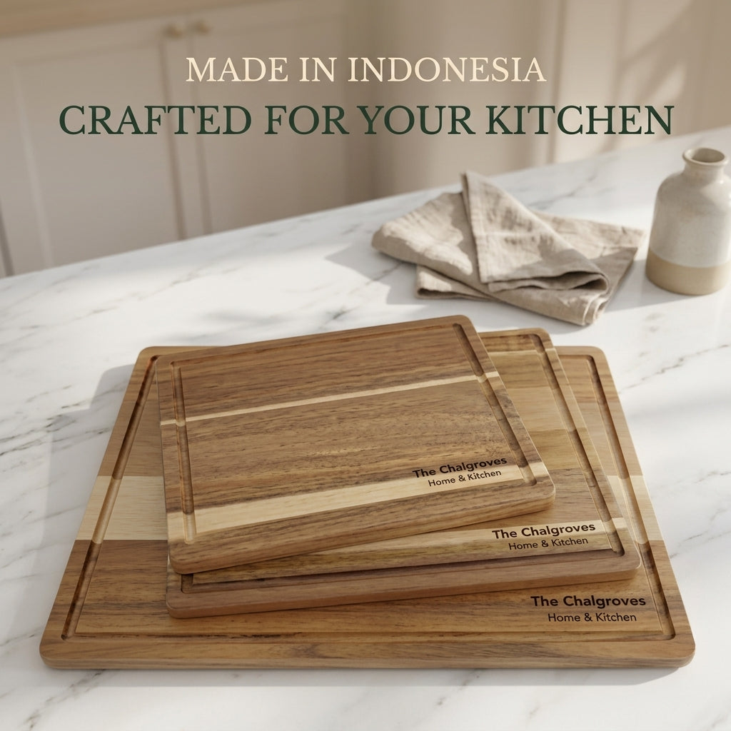 The Chalgroves 3-Piece Acacia Wood Cutting Board Set