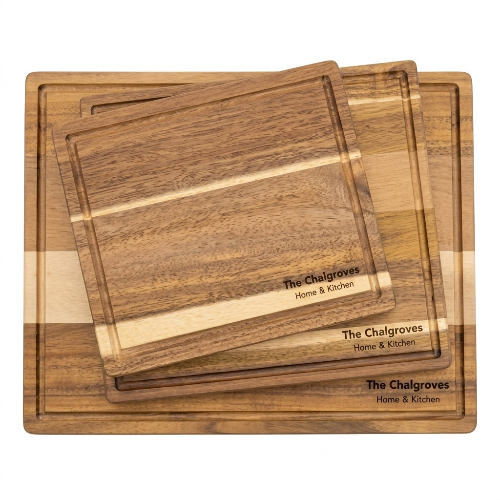 The Chalgroves 3-Piece Acacia Wood Cutting Board Set